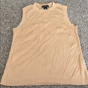 Club Monaco Camel Ribbed Tank Top